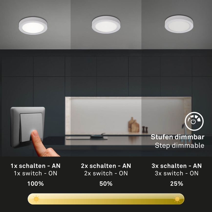 Briloner 7124-414 - LED Dimbar taklampa FIRE LED/12W/230V 4000K