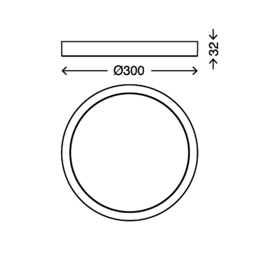 Briloner 7132-014 - LED taklampa för badrum FIRE LED/21W/230V 3000K IP44