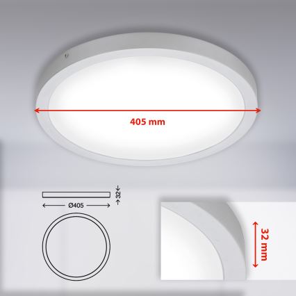 Briloner 7143-414 - LED taklampa FIRE LED/24,5W/230V 4000K