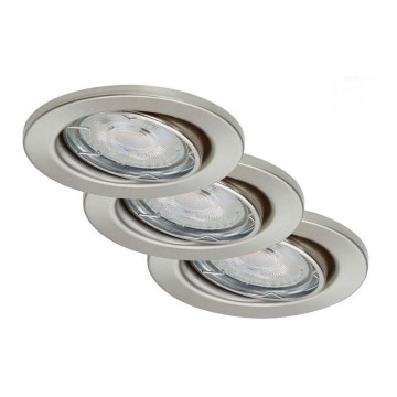 Briloner 7148-032 - UPPSÄTTNING 3xLED ljusreglerad badrumslampa  1xGU10/5W/230V IP23