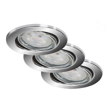 Briloner 7148-038-UPPSÄTTNING 3xLED Justerbar ljusstyrka badrumslampa  1xGU10/5W/230V IP23