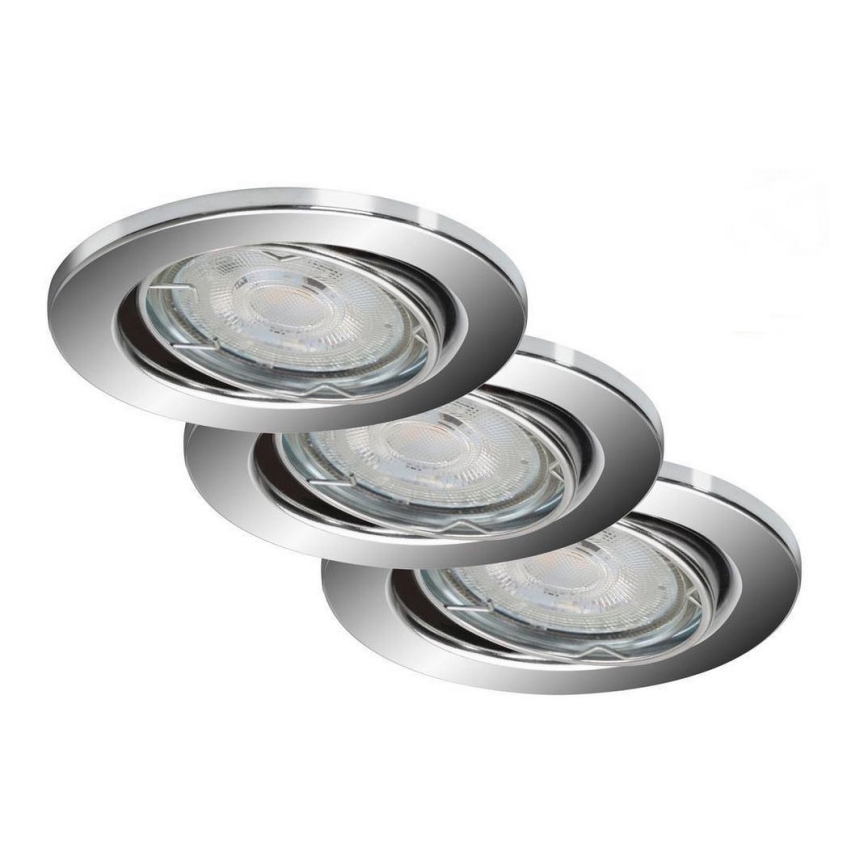 Briloner 7148-038-UPPSÄTTNING 3xLED Justerbar ljusstyrka badrumslampa  1xGU10/5W/230V IP23