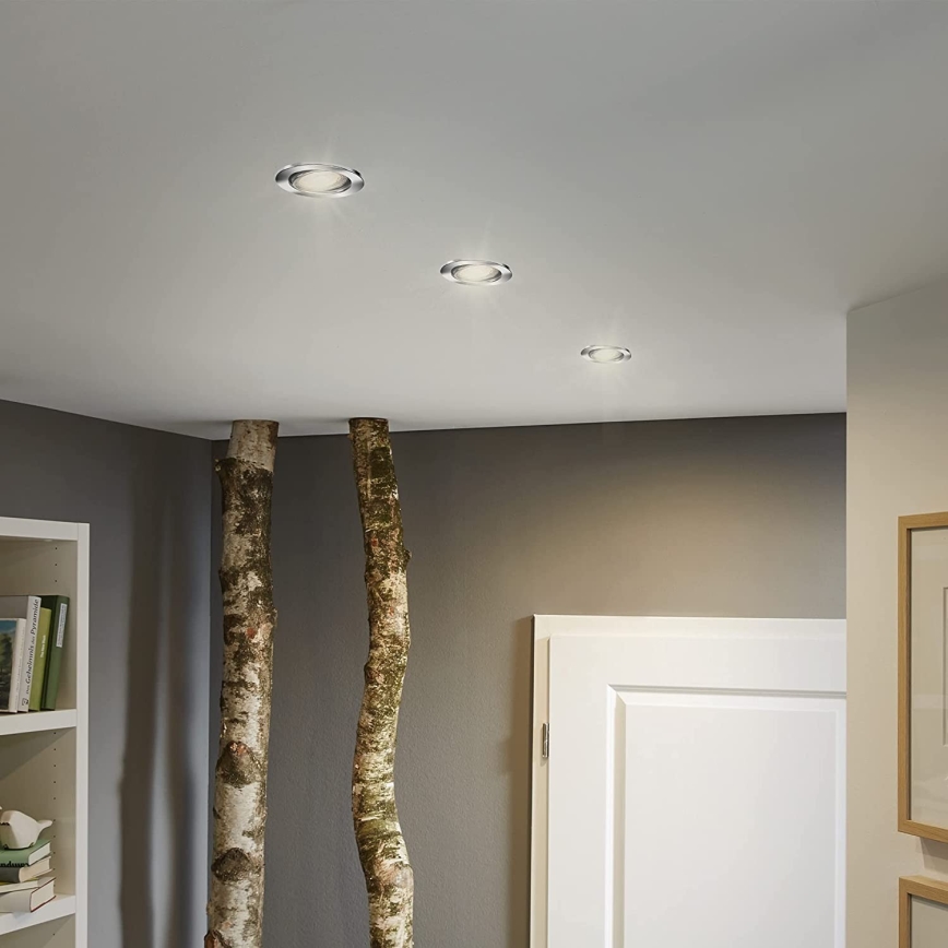 Briloner 7148-038-UPPSÄTTNING 3xLED Justerbar ljusstyrka badrumslampa  1xGU10/5W/230V IP23