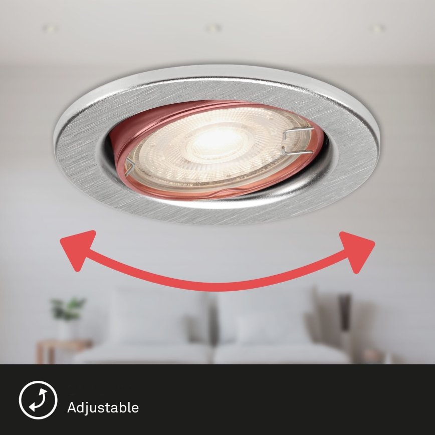 Briloner 7148 - 039-UPPSÄTTNING 3xLED ljusreglerad badrumslampa  1xGU10/5,5W/230V IP23