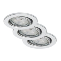 Briloner 7148 - 039-UPPSÄTTNING 3xLED ljusreglerad badrumslampa  1xGU10/5,5W/230V IP23