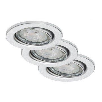 Briloner 7148 - 039-UPPSÄTTNING 3xLED ljusreglerad badrumslampa  1xGU10/5,5W/230V IP23