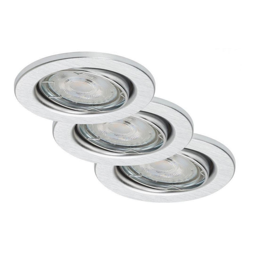 Briloner 7148 - 039-UPPSÄTTNING 3xLED ljusreglerad badrumslampa  1xGU10/5,5W/230V IP23