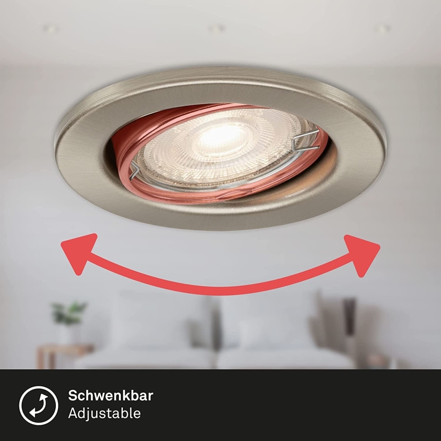 Briloner 7149-032 - UPPSÄTTNING 3xLED ljusreglerad badrumslampa  1xGU10/5W/230V IP23