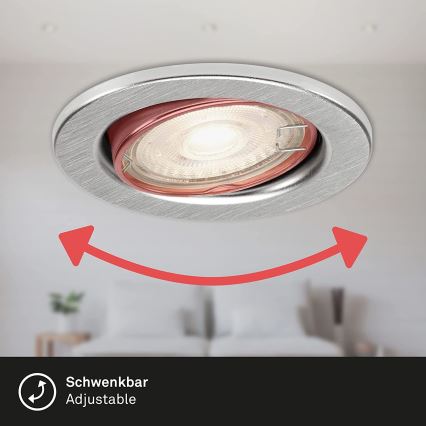 Briloner 7149-039 - UPPSÄTTNING 3xLED ljusreglerad badrumslampa  1xGU10/5W/230V IP23
