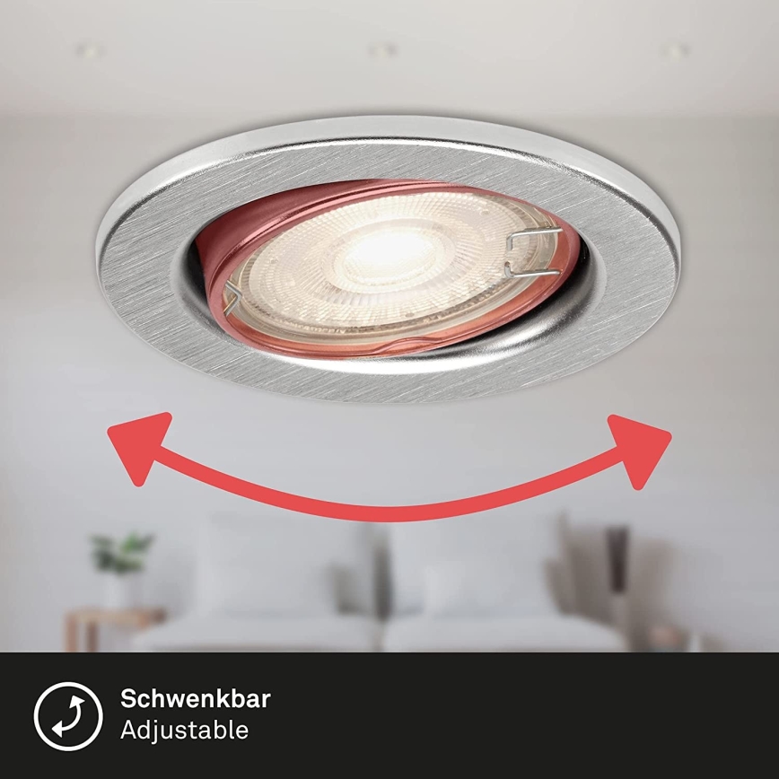 Briloner 7149-039 - UPPSÄTTNING 3xLED ljusreglerad badrumslampa  1xGU10/5W/230V IP23