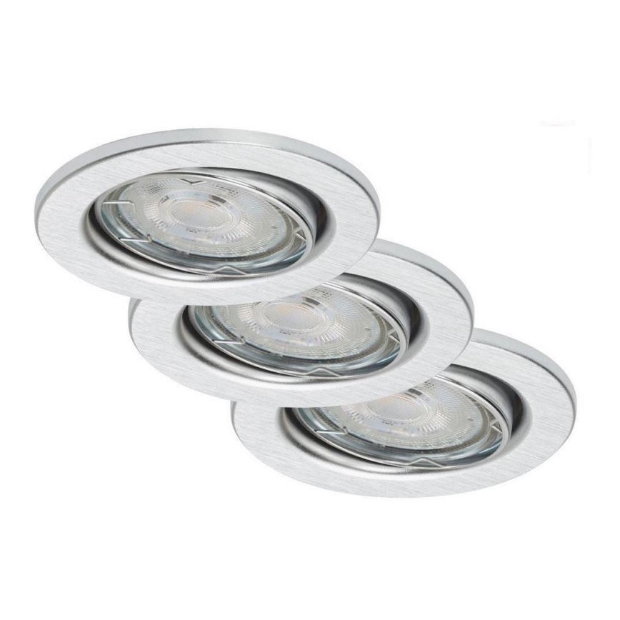 Briloner 7149-039 - UPPSÄTTNING 3xLED ljusreglerad badrumslampa  1xGU10/5W/230V IP23