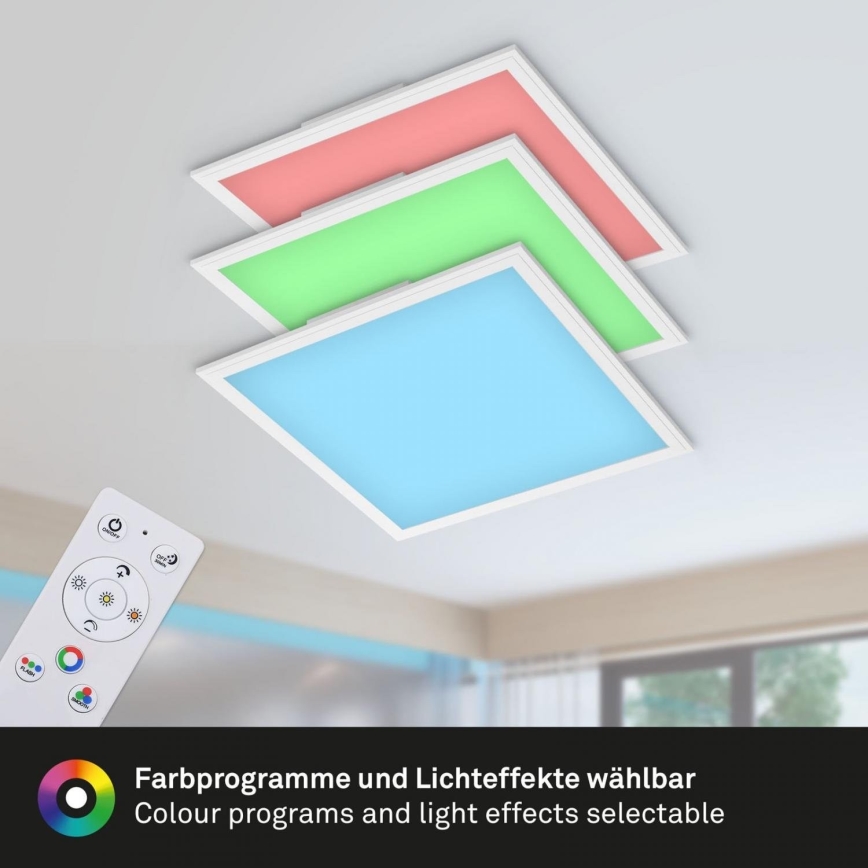 Briloner 7152-016 - LED RGB Ljusreglerad fäst panel COLOUR LED/24W/230V 3000-6500K + fjärrkontroll