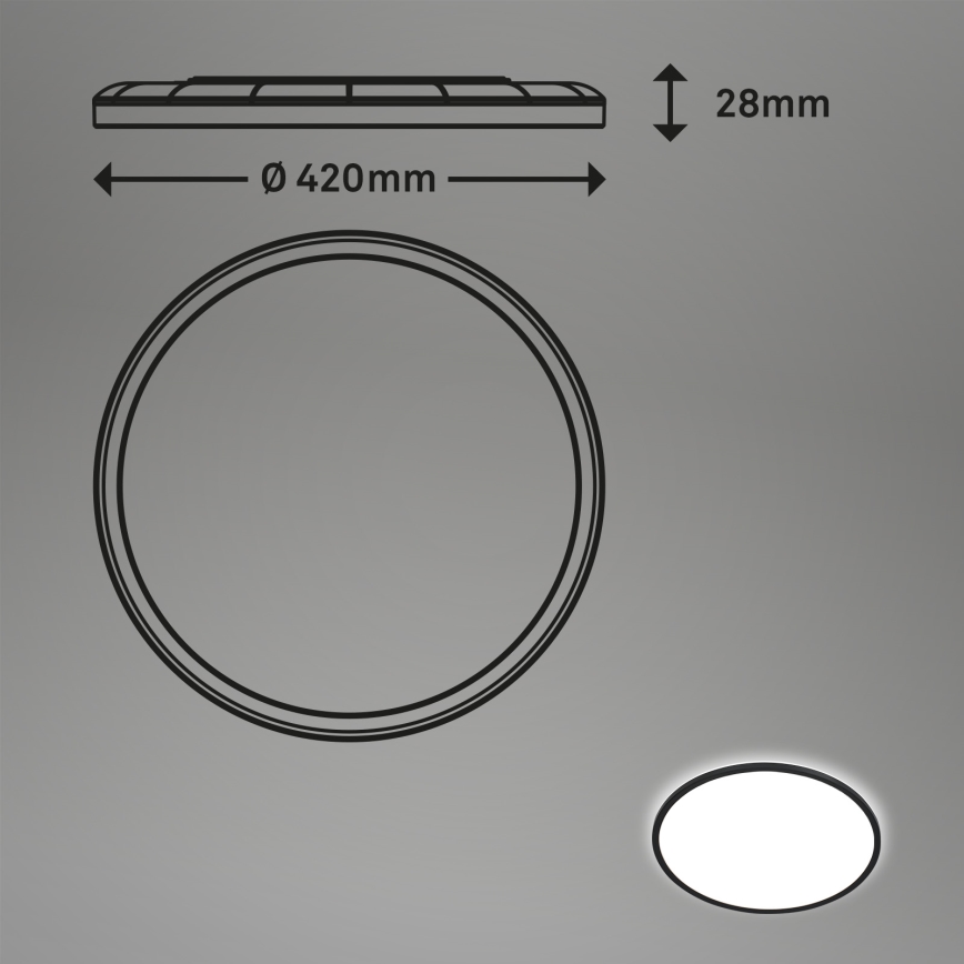 Briloner 7157-415 - LED taklampa SLIM LED/22W/230V diameter 42 cm