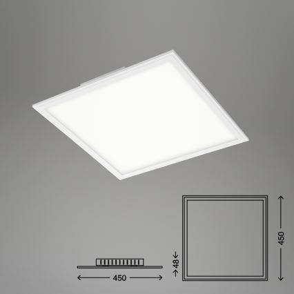 Briloner 7179-016 - LED dimbar taklampa PIATTO LED/24W/230V 3000-6500K + fjärrkontroll