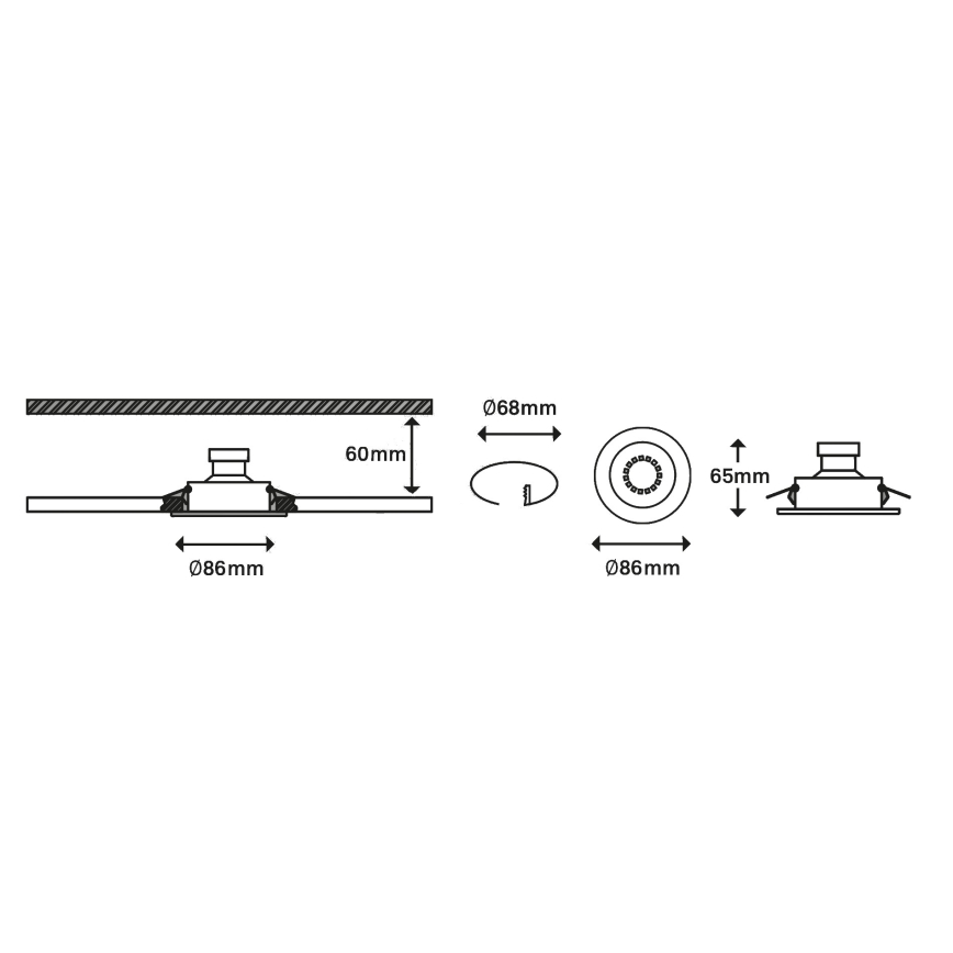Briloner 7182-032 - UPPSÄTTNING 3xLED ljusreglerad badrumslampa  1xGU10/5W/230V IP23