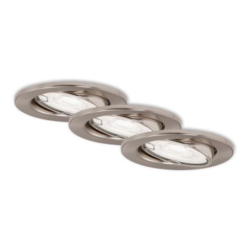 Briloner 7182-032 - UPPSÄTTNING 3xLED ljusreglerad badrumslampa  1xGU10/5W/230V IP23