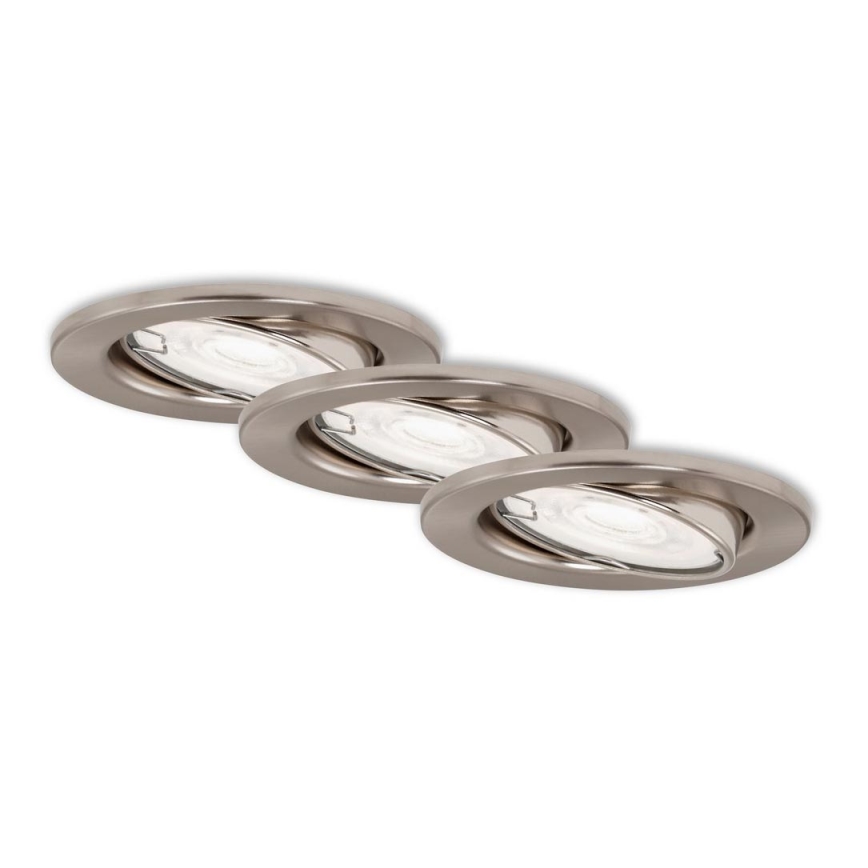 Briloner 7182-032 - UPPSÄTTNING 3xLED ljusreglerad badrumslampa  1xGU10/5W/230V IP23
