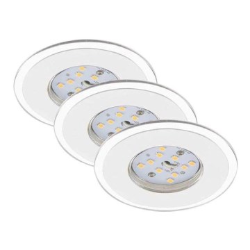 Briloner 7197-036-KIT 3x Infälld dimbar LED badrumsbelysning LED/4,5W/230V IP44