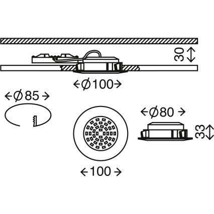 Briloner 7206-018 - LED hängande taklampa för badrum ATTACH LED/10,5W/230V IP44