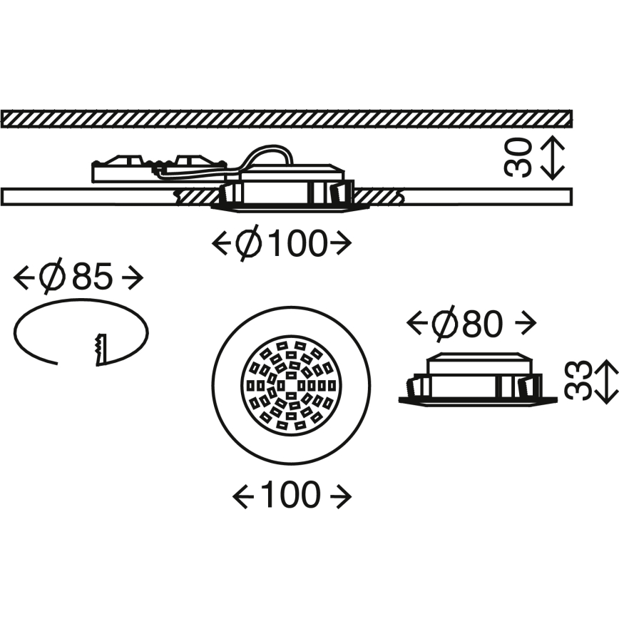 Briloner 7206-018 - LED hängande taklampa för badrum ATTACH LED/10,5W/230V IP44