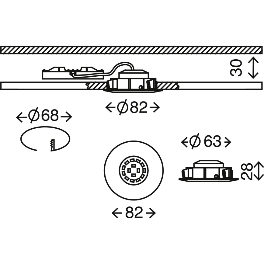 Briloner 7209-018 - LED hängande taklampa för badrum ATTACH LED/5W/230V IP23