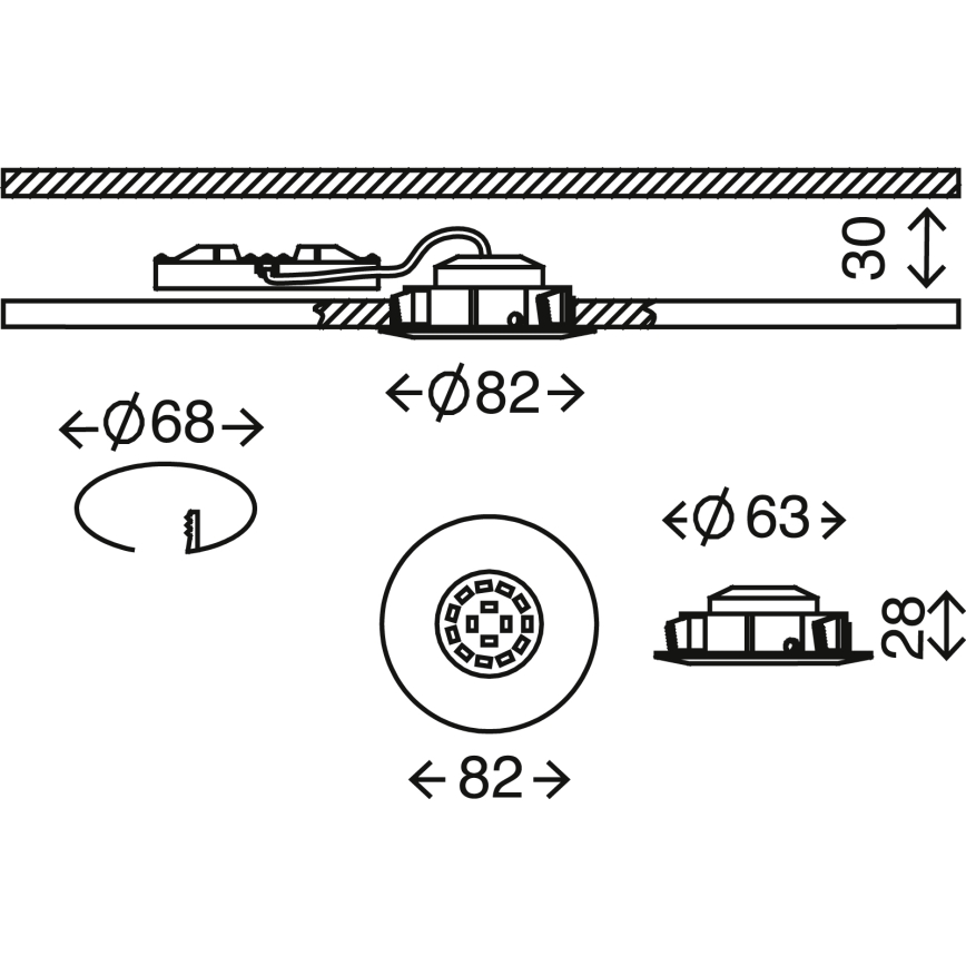 Briloner 7209-019 - LED hängande taklampa för badrum ATTACH LED/5W/230V IP23