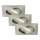 Briloner 7210-032 - KIT 3x Infälld LED badrumsbelysning ATTACH LED/5W/230V IP23 matt krom