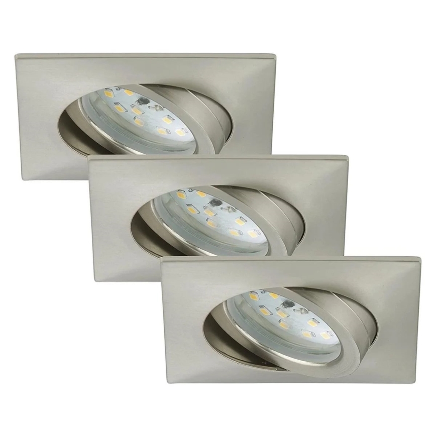 Briloner 7210-032 - KIT 3x Infälld LED badrumsbelysning ATTACH LED/5W/230V IP23 matt krom