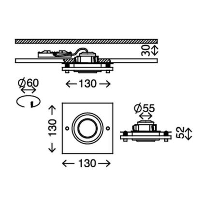 Briloner 7217-018 - Infälld LED badrumsbelysning ATTACH LED/5W/230V IP44 3000K vinklat
