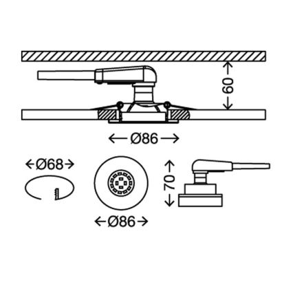 Briloner 7220-032 - PAKET 3x LED infälld Badrumbelysning FIT 1xGU10/5W/230V