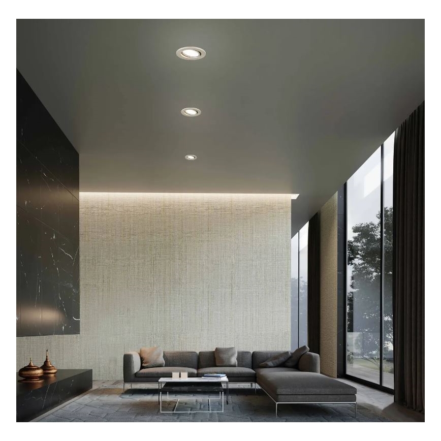 Briloner 7221-032 - KIT 3x LED hängande taklampa för badrum 1xGU10/3W/230V IP23 matt krom