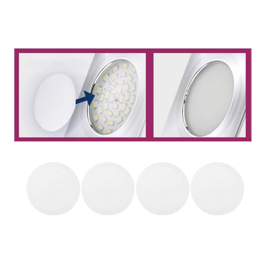 Briloner 7224-040 - KIT 4x Diffusor för inbyggda lampor diameter 69 mm