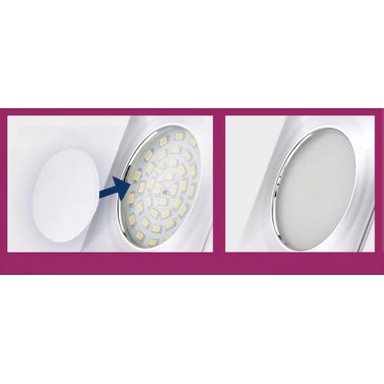 Briloner 7224-040 - KIT 4x Diffusor för inbyggda lampor diameter 69 mm