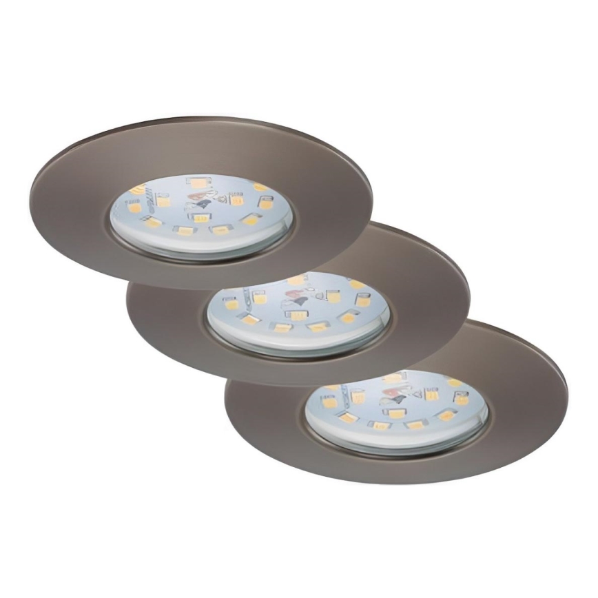 Briloner 7231-031- KIT 3x Infälld dimbar LED badrumsbelysning LED/5,5W/230V IP44