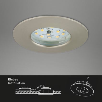 Briloner 7231-032 - KIT 3x LED Ljusreglerad badrum infälld ATTACH belysning LED/5,5W/230V IP44