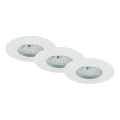 Briloner 7231-036 - KIT 3x Infälld dimbar LED badrumsbelysning LED/5,5W/230V IP44