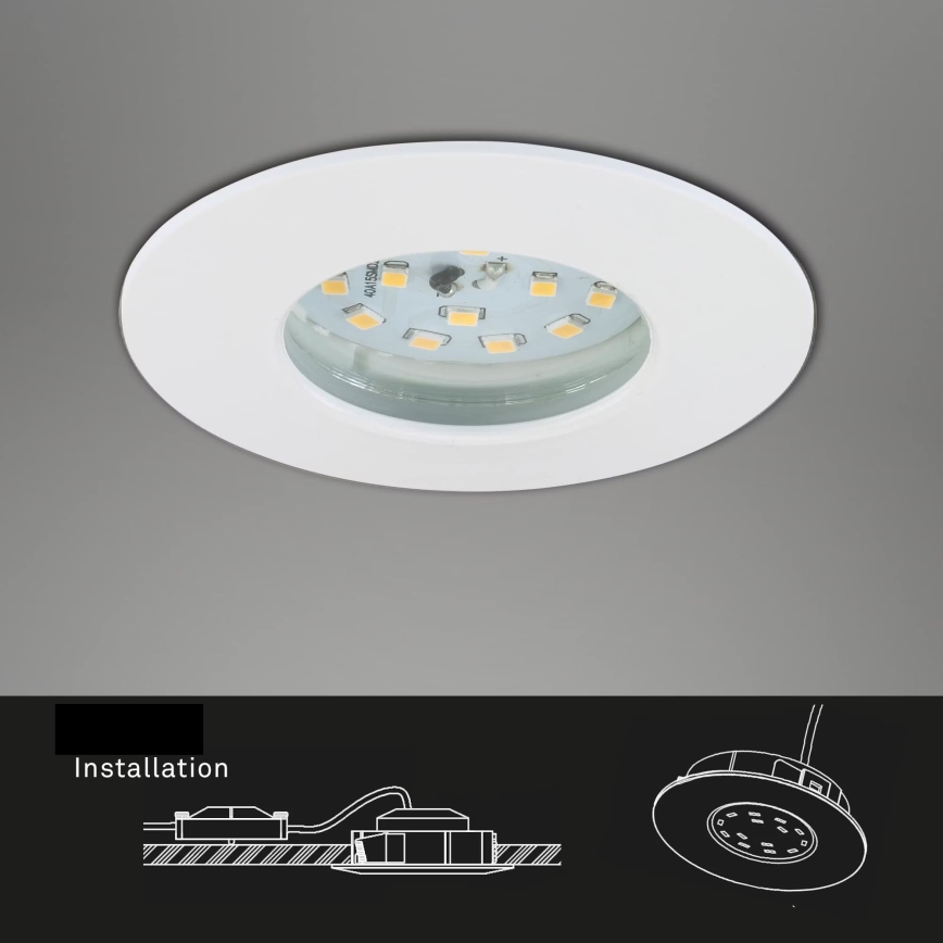 Briloner 7231-036 - KIT 3x Infälld dimbar LED badrumsbelysning LED/5,5W/230V IP44