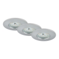Briloner 7231-039 - Set med 3 dimbara infällda LED-badrumslampor LED/5,5W/230V IP44 mattkrom