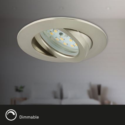 Briloner 7232-032 - Set om 3 dimbara infällda badrumsdownlights ATTACH LED/5,5W/230V IP23