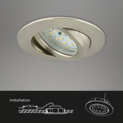 Briloner 7232-032 - Set om 3 dimbara infällda badrumsdownlights ATTACH LED/5,5W/230V IP23