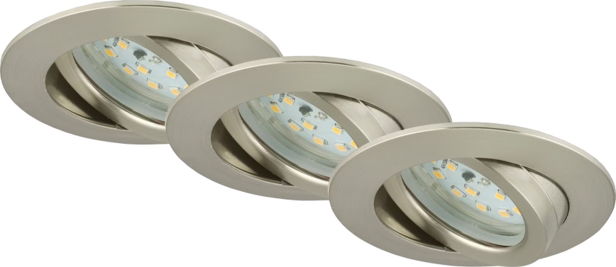 Briloner 7232-032 - Set om 3 dimbara infällda badrumsdownlights ATTACH LED/5,5W/230V IP23