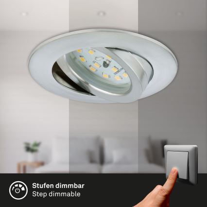 Briloner 7296-019 - LED dimbar infälld badrumsbelysning LED/6,5W/230V IP23