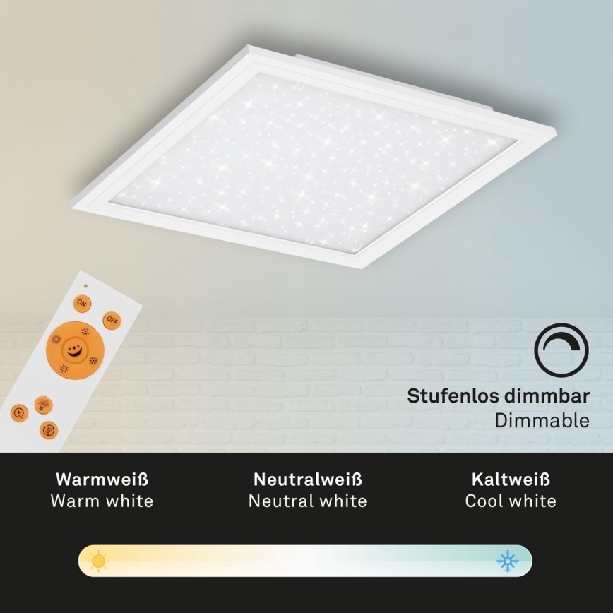 Briloner 7301-016 - LED Dimbar taklampa STARRY SKY LED/18W/230V 3000-6000K + fjärrkontroll