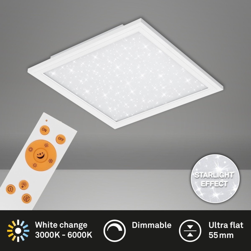 Briloner 7301-016 - LED Dimbar taklampa STARRY SKY LED/18W/230V 3000-6000K + fjärrkontroll