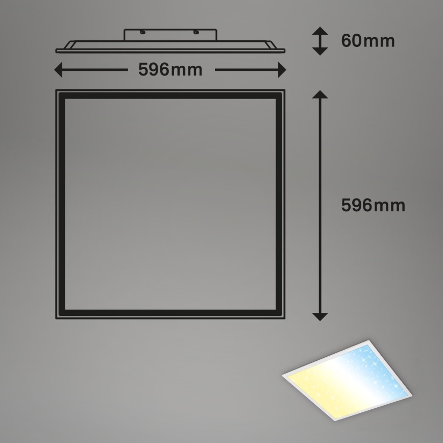 Briloner 7303-016 - LED Dimbar taklampa STARRY SKY LED/36W/230V 3000-6000K + fjärrkontroll