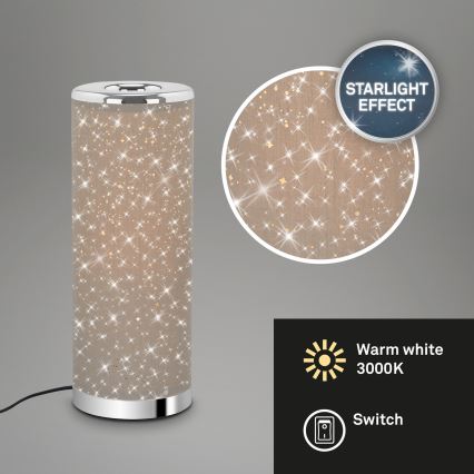 Briloner 7334-011 - LED bordslampa STARRY SKY 1xGU10/5W/230V brun