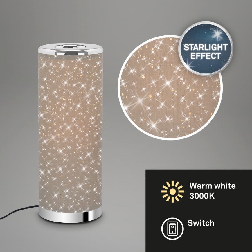 Briloner 7334-011 - LED bordslampa STARRY SKY 1xGU10/5W/230V brun