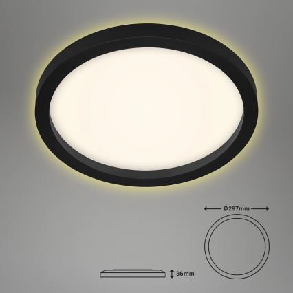 Briloner 7361-015 - LED taklampa  CADRE LED/18W/230V d. 29,7 cm svart