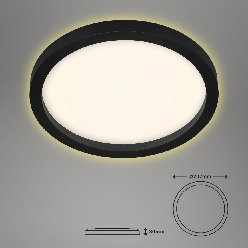 Briloner 7361-015 - LED taklampa  CADRE LED/18W/230V d. 29,7 cm svart