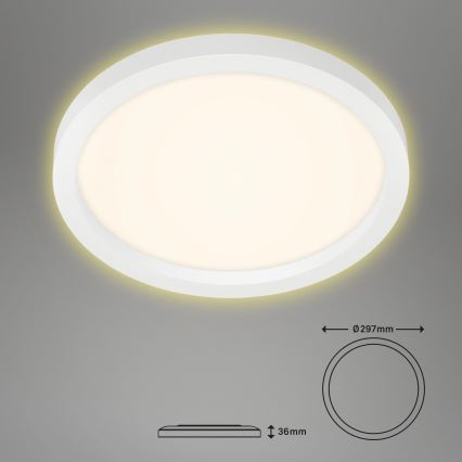 Briloner 7361-016 - LED taklampa  CADRE LED/18W/230V d. 29,7 cm vit